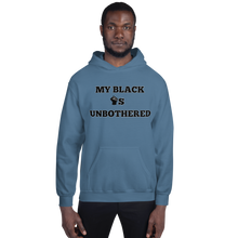 Load image into Gallery viewer, MY BLACK IS UNBOTHERED Fist Up Unisex Graphic Hoodie