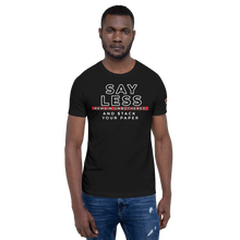 Load image into Gallery viewer, SAYLESS REMAIN UNBOTHERED AND $TACK YOUR PAPER Graphic Unisex T-Shirt- Red
